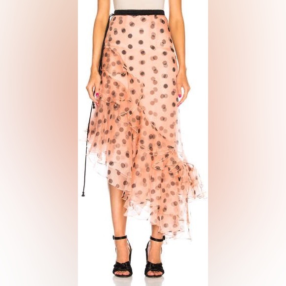 **NWT Johanna Ortiz Walking Palm Organza Skirt** - Picture 6 of 16